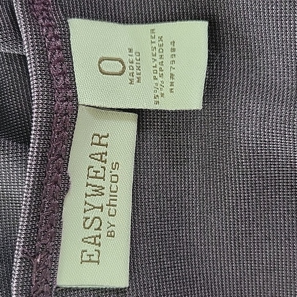 Chico's Easywear Plum 3/4 Sleeve Knit Tee Size Small - Picture 5 of 6